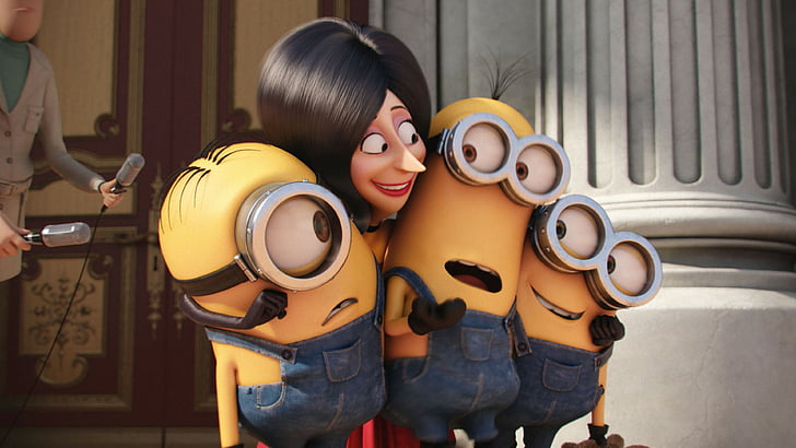 Despicable Me movie scene, Minions, Best Animation Movies of 2015, cartoon, HD wallpaper