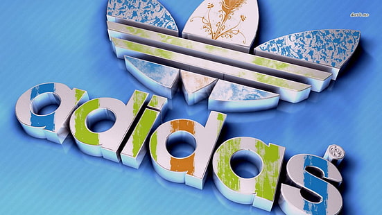 شعار اديداس متعدد الالوان منتجات اديداس، خلفية HD HD wallpaper