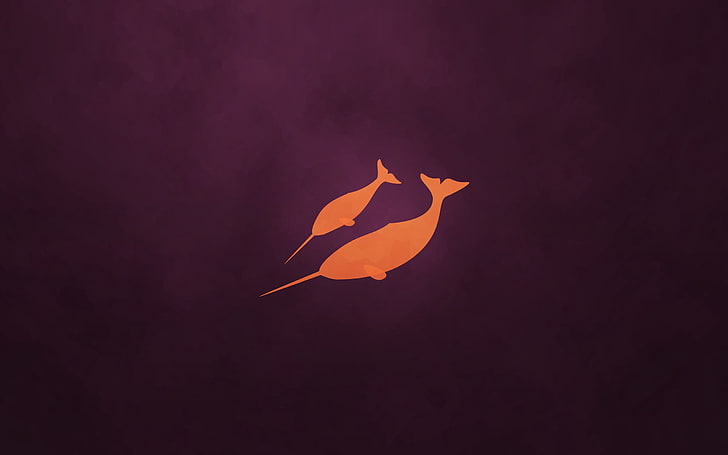 pesce arancione illustrazione, ubuntu, os, arancio, animale, Sfondo HD