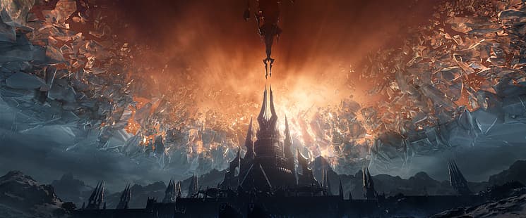 Blizzard Entertainment, World Of Warcraft, World of Warcraft: Shadowlands, Universets gap, Dark Earth, Ice Crown, HD tapet HD wallpaper