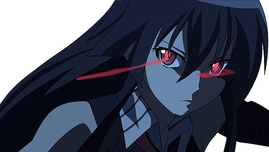 赤目が斬る！、赤目、赤い目、アニメの女の子、 HDデスクトップの壁紙 HD wallpaper