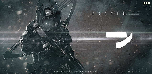 Exodus Wallpaper, Cyber, Cyberpunk, Science-Fiction, Fantasy-Kunst, digitale Kunst, HD-Hintergrundbild HD wallpaper
