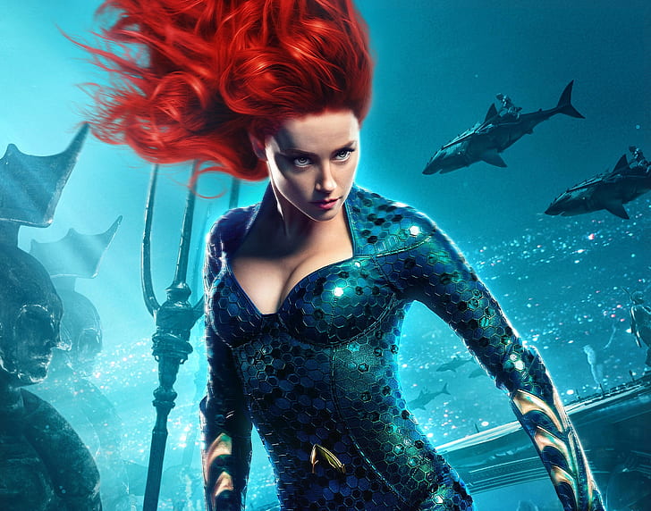 Film, Aquaman, Amber Heard, Mera (DC Çizgi Roman), HD masaüstü duvar kağıdı