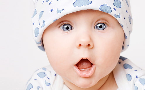 かわいい赤ちゃんの驚き、赤ちゃん、驚き、かわいい、 HDデスクトップの壁紙 HD wallpaper