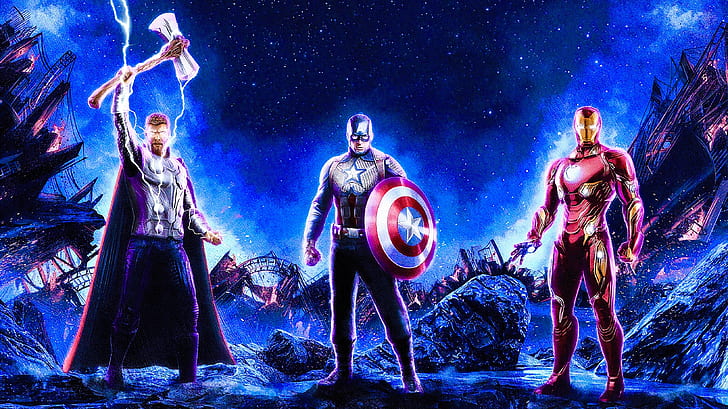 Os Vingadores, Vingadores, Avengers EndGame, Capitão América, Homem de Ferro, Thor, HD papel de parede