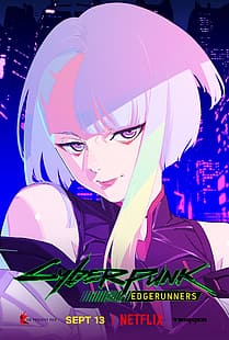 Cyberpunk: edgerunners, Netflix TV Series, anime, pionowy, portret, spust, Tapety HD HD wallpaper