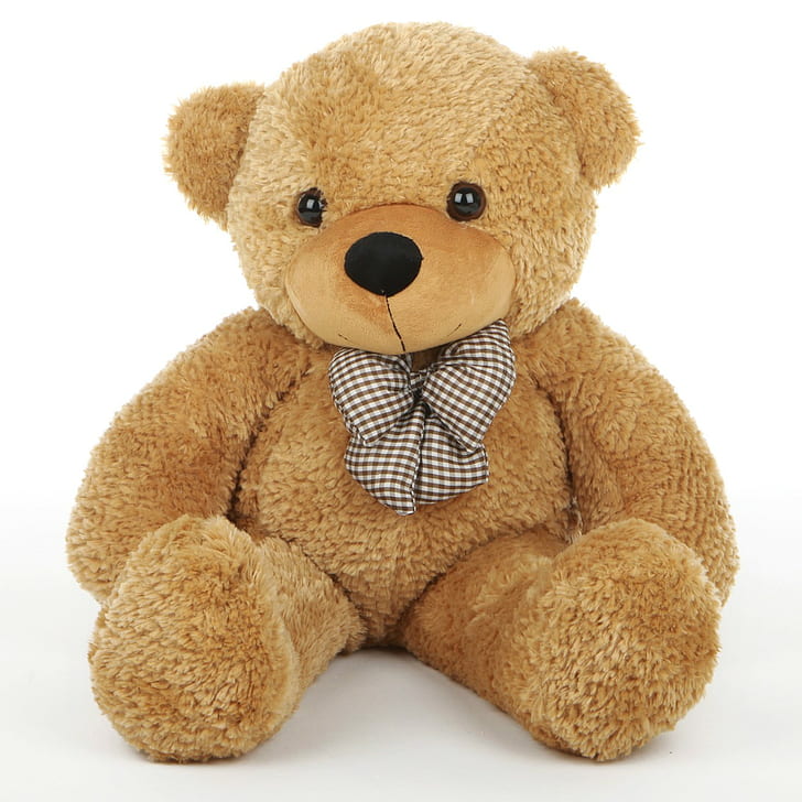 Cute Teddy Bear, Toy, Lovely, Brown, cute teddy bear, mainan, lovely, brown, Wallpaper HD