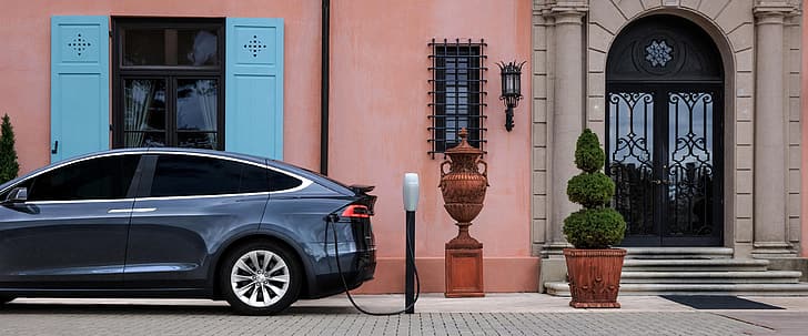 street, charging, Tesla, electric, HD wallpaper