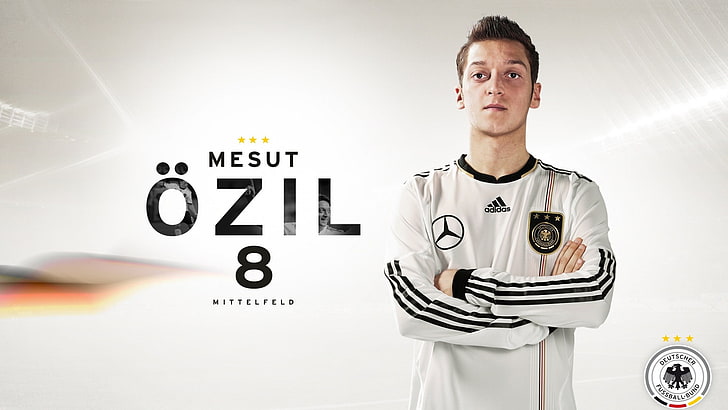 Mesut Ozil, footballers, Germany, arms crossed, HD wallpaper