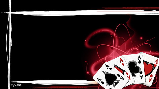 trzy asy w kartach: pik, karo i serce, gra, karta, Tapety HD HD wallpaper