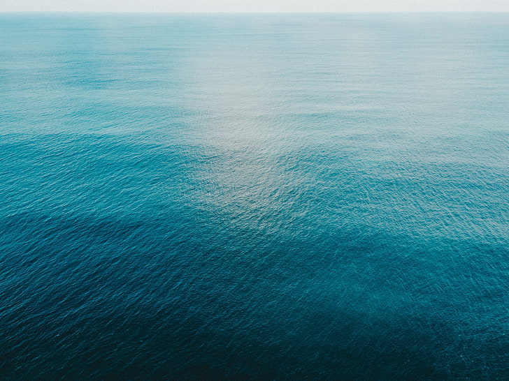 синьо спокойно водно тяло, природа, вода, HD тапет
