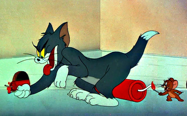 bom, tecknad film, Tom And Jerry, HD tapet