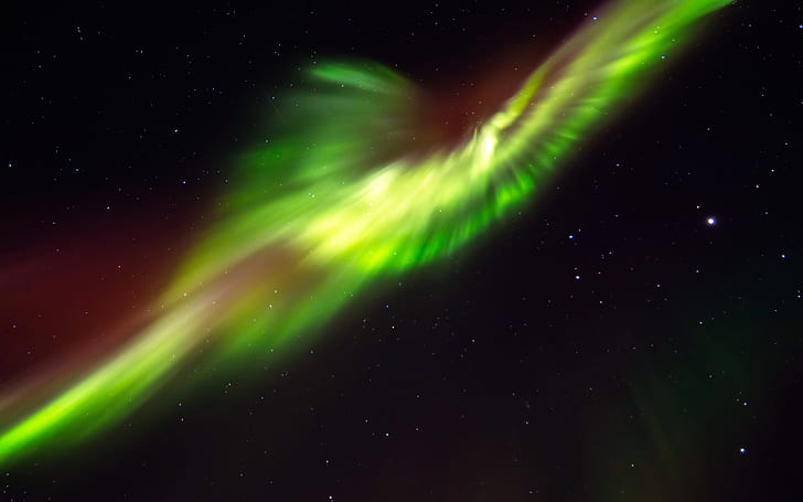 Aurora Borealis Northern Lights Night Green Stars HD, nature, nuit, vert, étoiles, lumières, aurora, borealis, nord, Fond d'écran HD