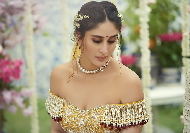 5K, Сватбено облекло, 2018 г., Kareena Kapoor, Bridal, HD тапет