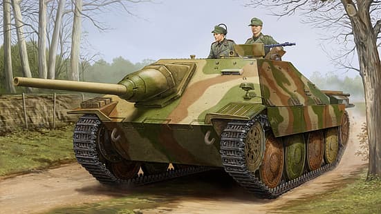 SAU, czołg myśliwski, artyleria samobieżna, Hetzer, niemieckie lekkie, Jagdpanzer 38(t), Tapety HD HD wallpaper