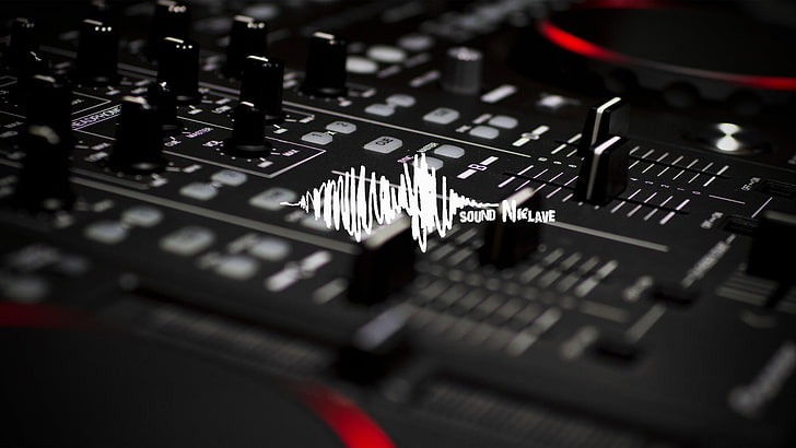 mixer audio hitam, suara, pencampuran konsol, techno, konsol, Wallpaper HD