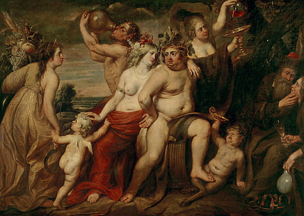 картина, жанр, Cornelis de Vos, Four Seasons, HD тапет HD wallpaper