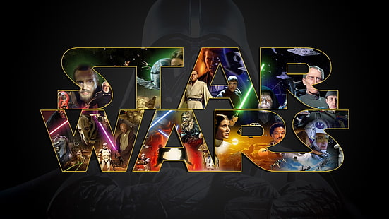 Star Wars loog, películas, Star Wars, collage, Fondo de pantalla HD HD wallpaper
