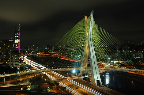 البرازيل ، بناء ، جسر كبل بقي ، مدينة ، estaiada ، فراس ، منظر طبيعي ، حاضرة ، أوكتافيو ، باولو ، بونتي ، ساو ، حضري، خلفية HD HD wallpaper