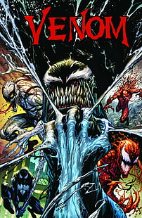 Venom, Carnage, Anti Venom, Spider-Man, Toxin, komiks, rysunek, Marvel Comics, Tapety HD HD wallpaper
