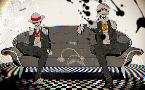 Anime, One Piece, Monkey D. Luffy, Trafalgar Law, Sfondo HD HD wallpaper