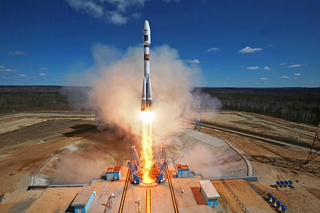 Roscosmos, Vostochny Cosmodrome, Soyuz, Sfondo HD HD wallpaper