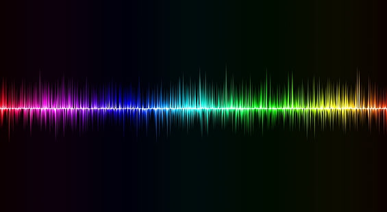 موجة صوتية ، موجة صوتية متنوعة الألوان ، موسيقى، خلفية HD HD wallpaper