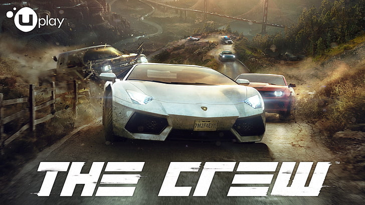 weißes Auto mit Text-Overlay, The Crew, Auto, HD-Hintergrundbild