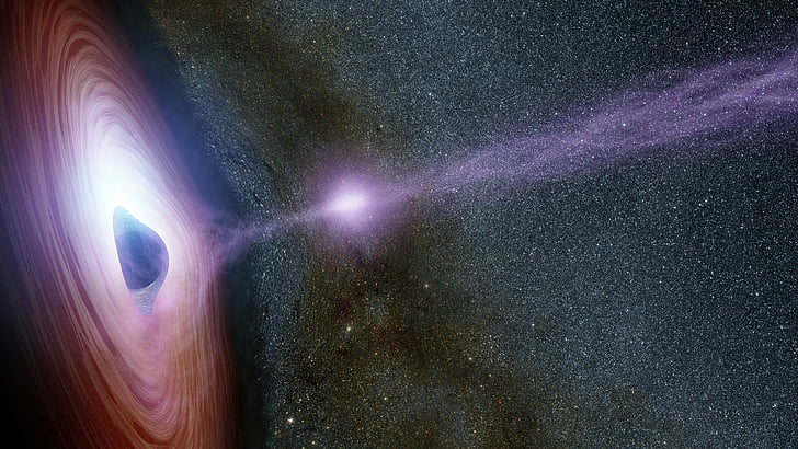 purple, black, and brown Galaxy illustration, Black Hole, space, 4k, HD wallpaper