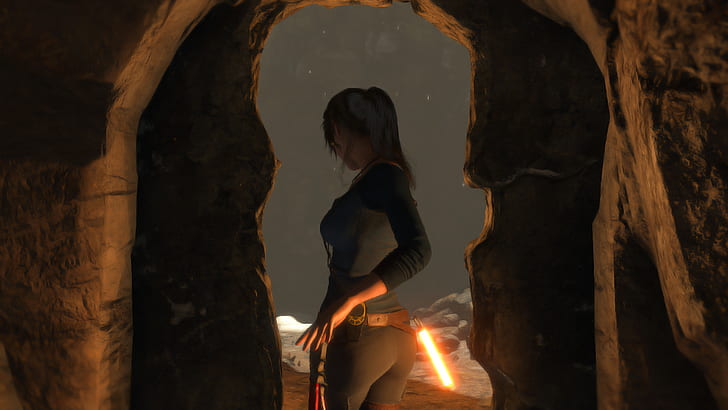 Ascensão do incursor do túmulo, Lara Croft, Photoshop, render, HD papel de parede
