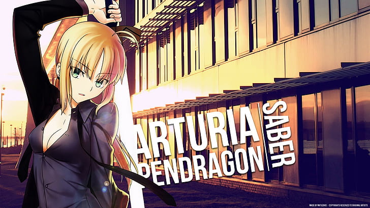 Arturia Pendragon Anime Saber Kader / Stay Night HD, çizgi film / komik, anime, gece, kader, kal, sabre, arturia, pendragon, HD masaüstü duvar kağıdı