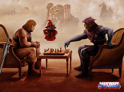 He-Man, Skeletor, scacchi, Orko, Sfondo HD HD wallpaper