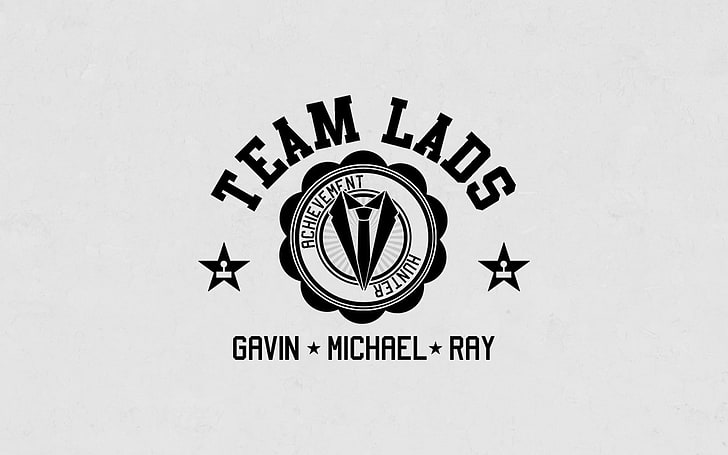 Hahnzähne, Gavin, Michael Jones, Ray Narvaez Jr., Team Lads, Typografie, einfacher Hintergrund, HD-Hintergrundbild
