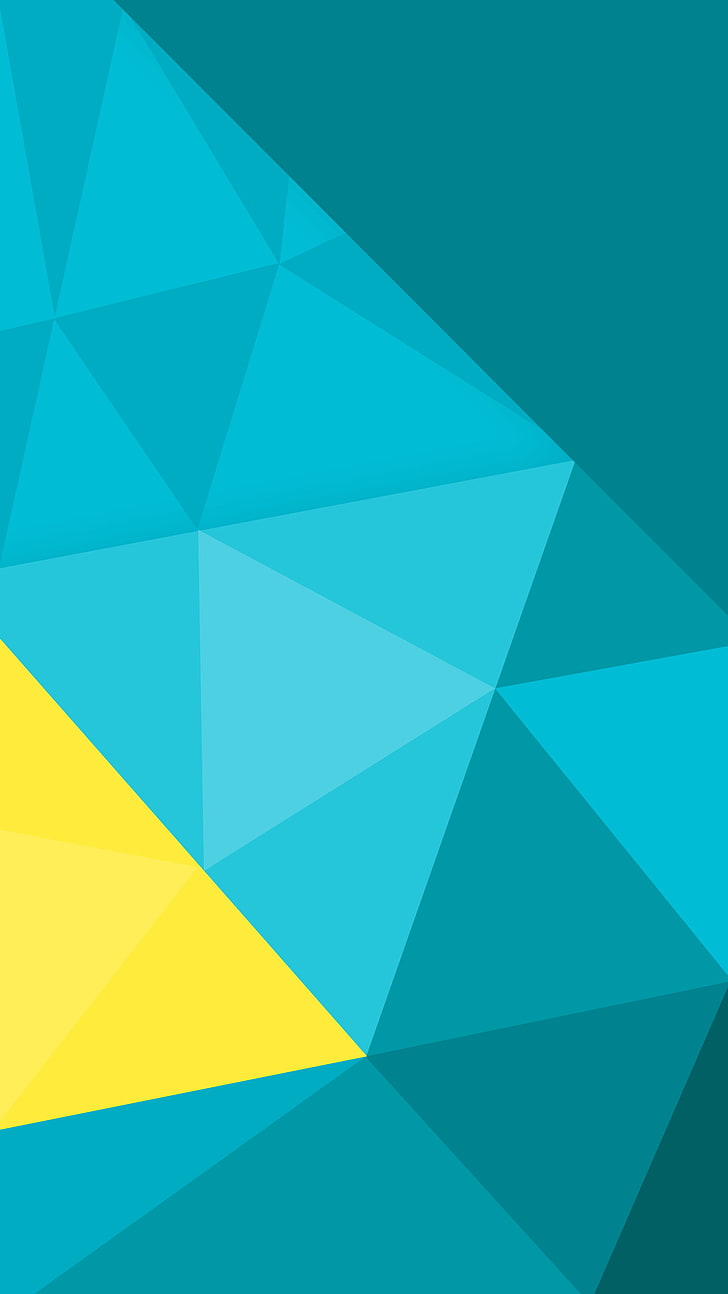 teal and yellow color shape, minimalism, HD wallpaper
