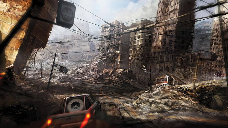 game screenshot, apocalyptic, concept art, HD wallpaper