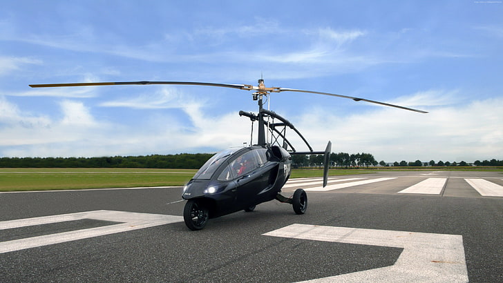 空飛ぶ車、Pal-v One、ヘリコプター、 HDデスクトップの壁紙