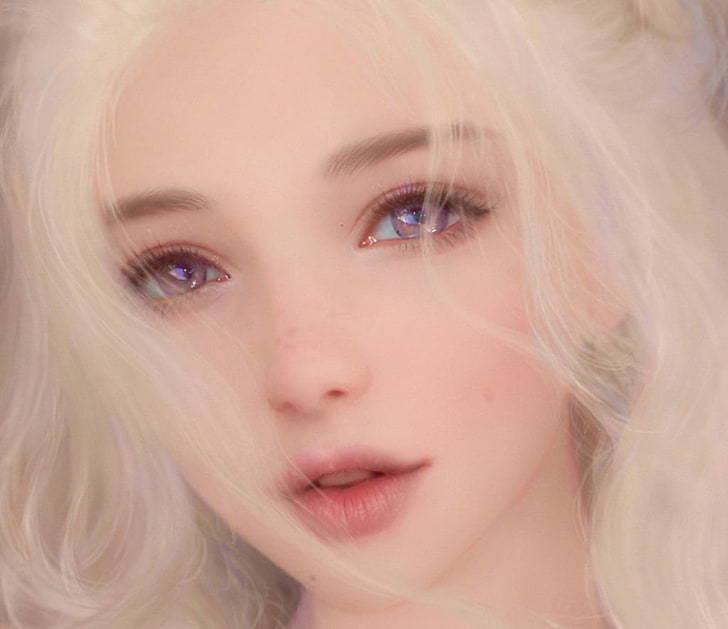 Daenerys, Luminos, Ruoxin Zhang, Spiel der Throne, Blondine, Mutter der Drachen, süß, Fantasie, Daenerys Targaryen, Gesicht, Augen, HD-Hintergrundbild