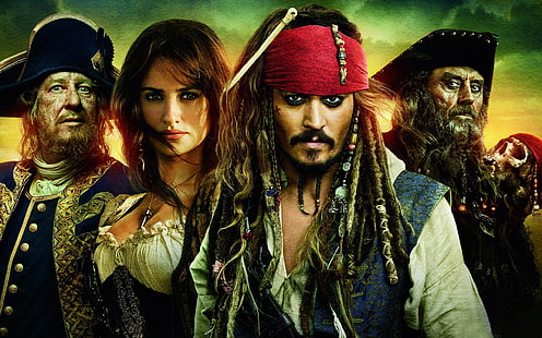 Piratas del Caribe Mareas extrañas, piratas, caribe, extrañas, mareas, Fondo de pantalla HD HD wallpaper
