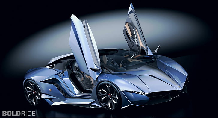 Lamborghini Resonare Concept, blue super car, concept, lamborghini, resonare, cars, HD wallpaper