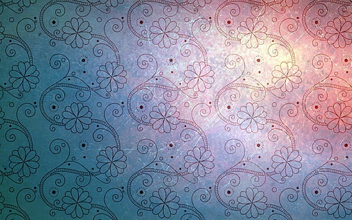 ilustração floral multicolorida, textura, plano de fundo, papel de parede, padrão, cor, HD papel de parede HD wallpaper