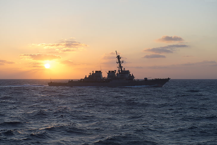 destroyer, DDG-58, Arleigh Burke-class, USA Navy, USS Laboon, HD wallpaper