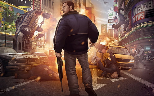 Grand Theft Auto GTA Explosion Blast HD ، ألعاب الفيديو ، الانفجار ، السيارات ، الكبرى ، السرقة ، gta ، الانفجار، خلفية HD HD wallpaper