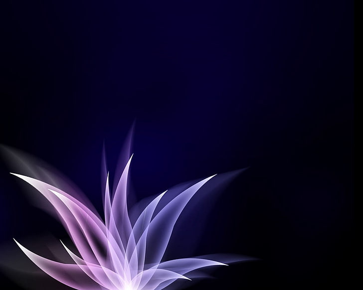 white and purple flower digital wallpaper, smoke, flower, bud, petals, white, dark, HD wallpaper