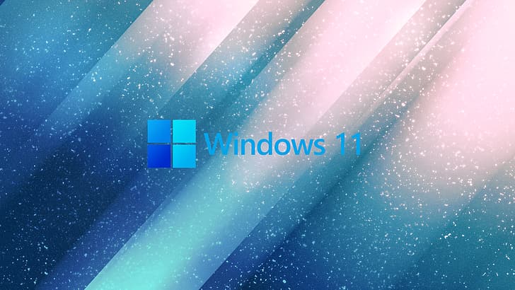 niebieski, cyfrowy, sztuka cyfrowa, ukośne linie, streszczenie, Windows 11, logo Windows, Tapety HD