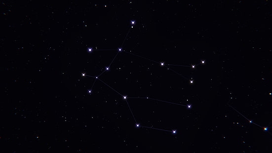 Ilustración de estrella, espacio, estrellas, signo del zodiaco, Géminis, Fondo de pantalla HD HD wallpaper