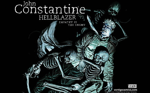 John Constantine wallpaper, Constantine, Hellblazer, comic art, HD wallpaper HD wallpaper
