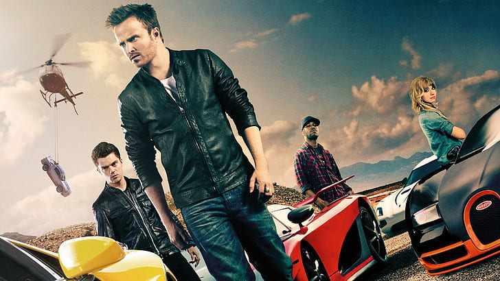 Film Need for Speed, czarno-pomarańczowy samochód sportowy, film, NFS, Tapety HD