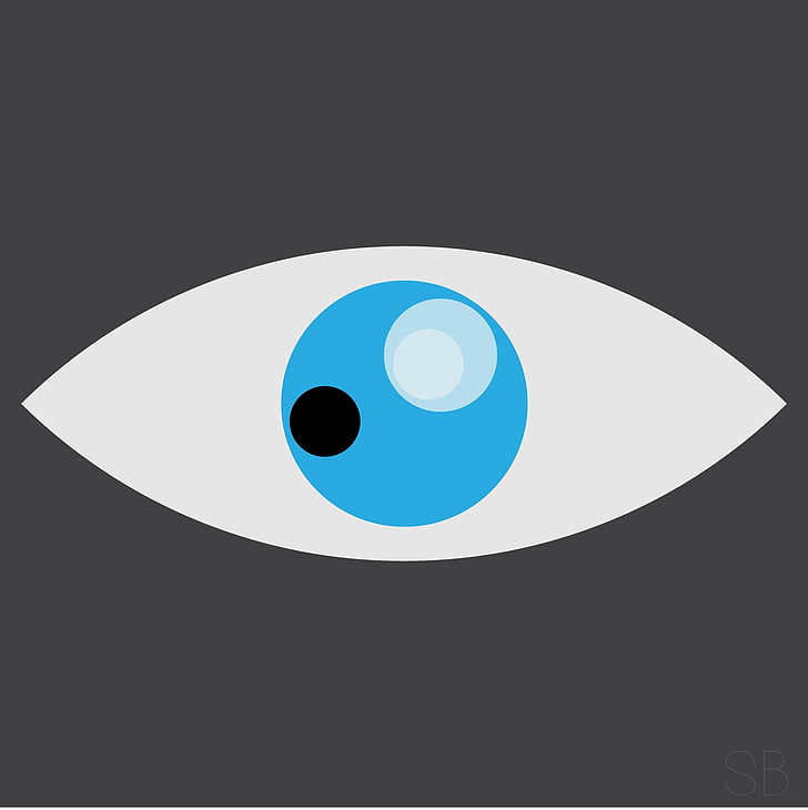 runder weißer und blauer Wanddekor, Augen, abstrakt, HD-Hintergrundbild, Handy-Hintergrundbild