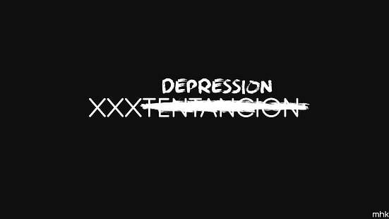 черен, бял, монохромен, тъжен, черен фон, XXXTENTACION, депресиращ, HD тапет HD wallpaper