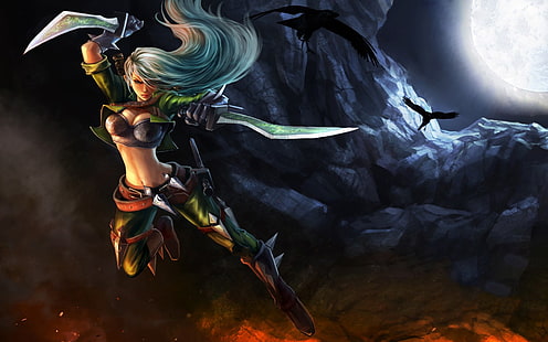 League of Legends weiblichen Charakter digitale Tapete, League of Legends, Videospiele, Katarina, HD-Hintergrundbild HD wallpaper